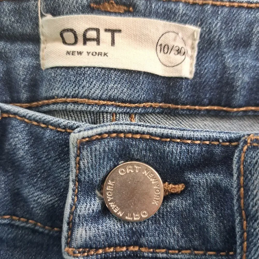 OAT New York Ultra-Wide-Leg High-Rise Crop Jeans Size 10 / 30